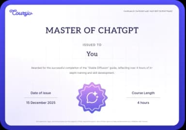 Aperçu du certificat IA