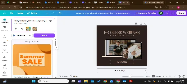 Magic Design layout results with a Summer Sale post selected