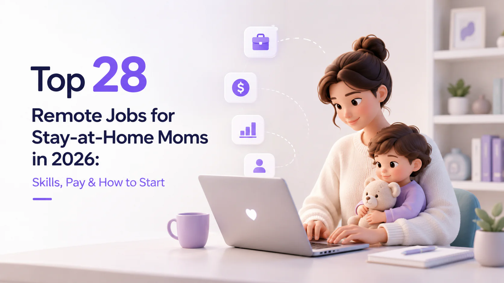 Remote Jobs for Stay-at-Home Moms 2026: 28 Flexible Roles