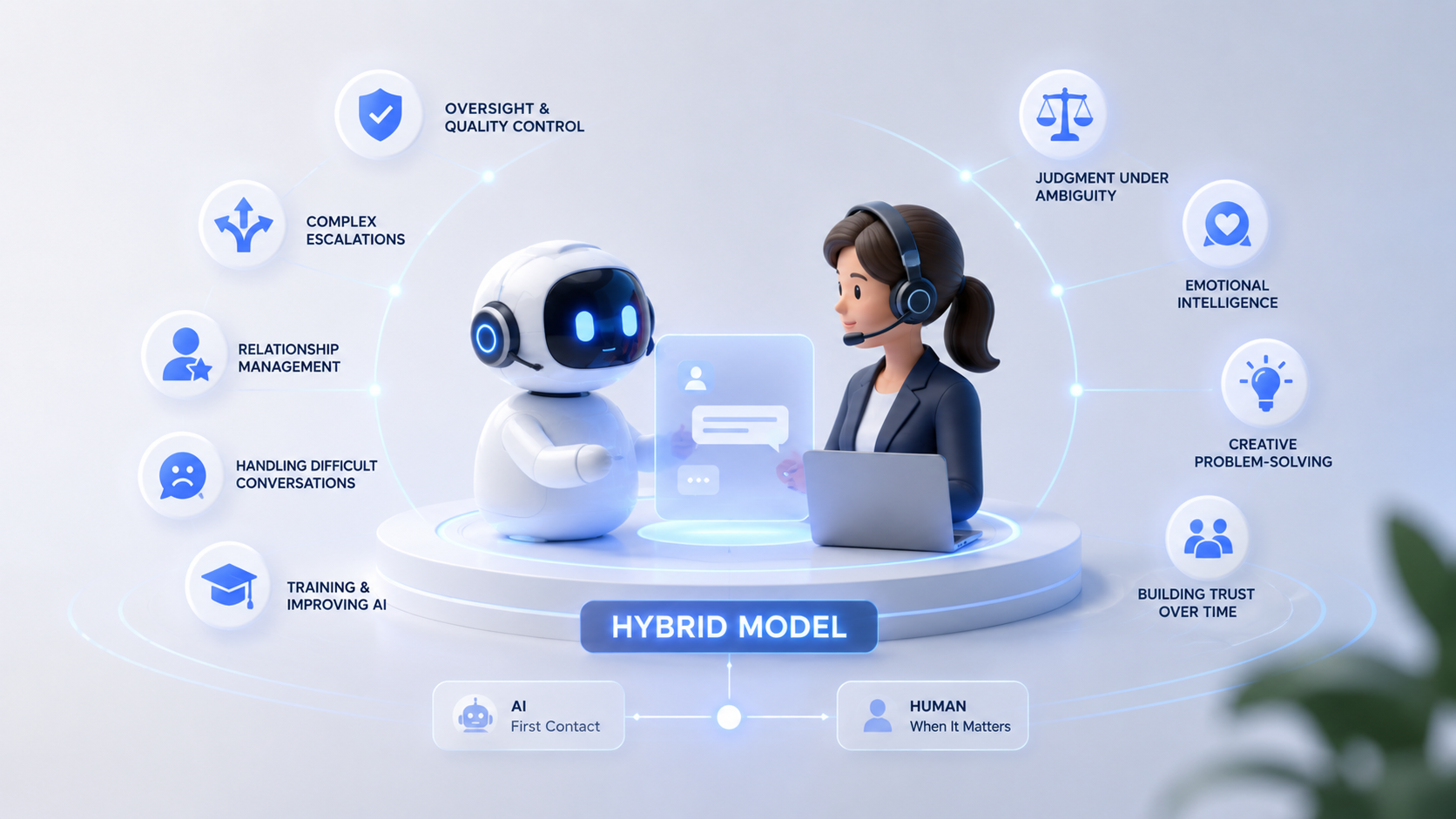 The Long-Term Viability of Human Agents in Customer Support