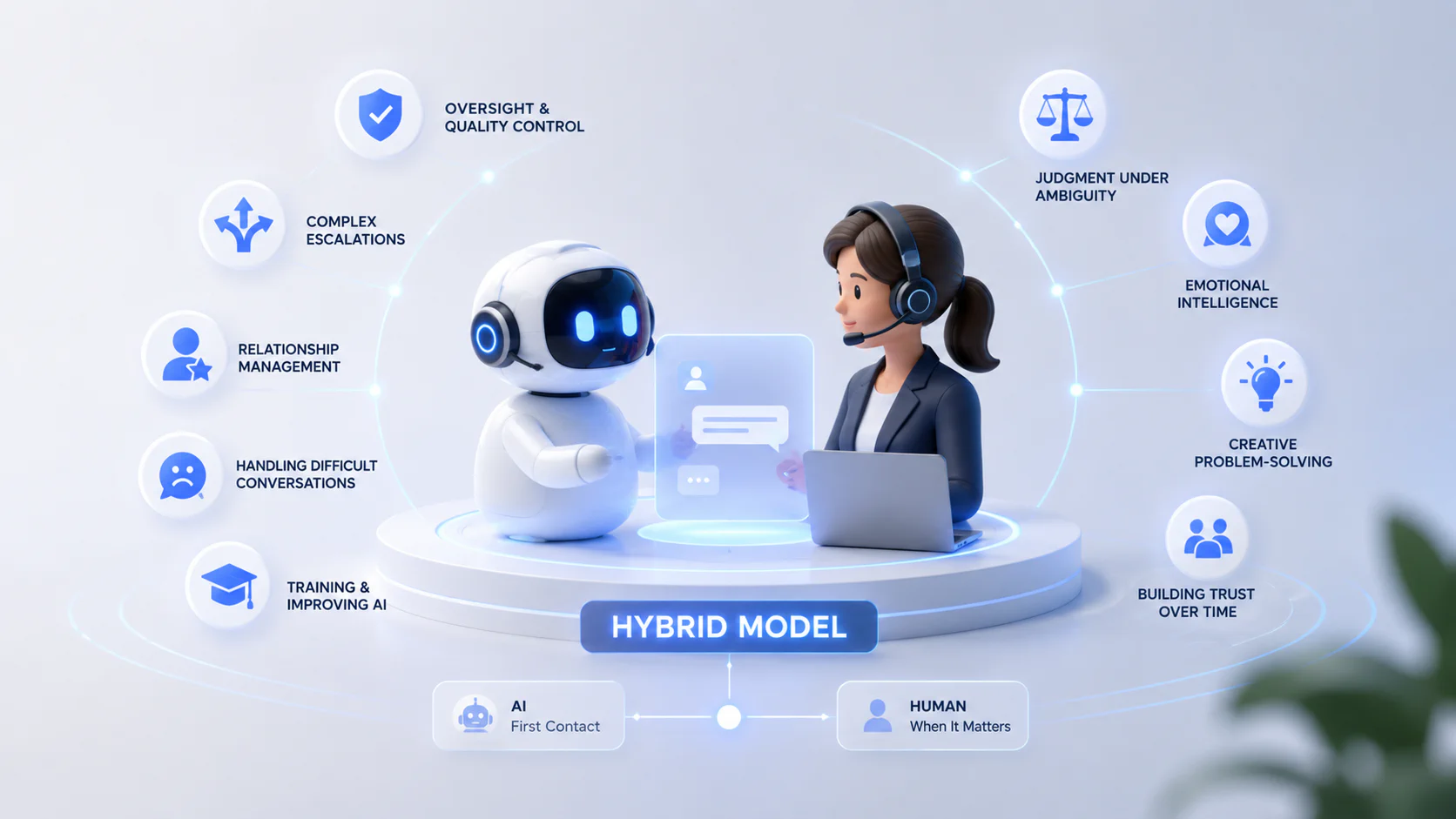 The Long-Term Viability of Human Agents in Customer Support
